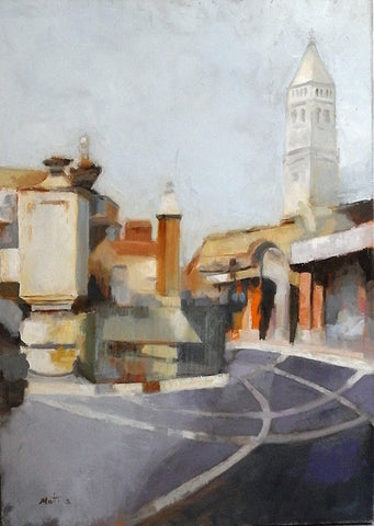 מוטי שובל | Motti Shoval, Oil on canvas, 70 by 50 cm
