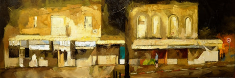 מוטי שובל | Motti Shoval, Oil on canvas, 41 by 120 cm