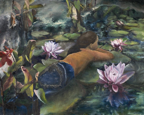 אילת פולק | Ayelet Polak, On the Water, oil on canvas, 80 by 100 cm