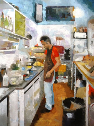 מוטי שובל | Motti Shoval, Oil on canvas, 80 by 60 cm