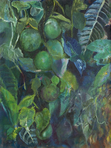 אילת פולק | Ayelet Polak, Passion fruit, oil on canvas, 40 by 30 cm