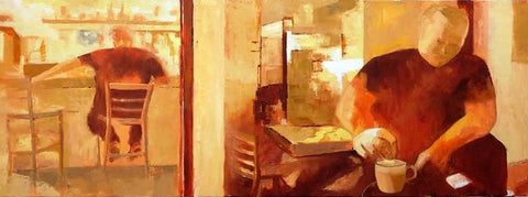 מוטי שובל | Motti Shoval, Oil on canvas, 60 by 160 cm