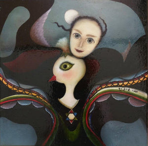 תמר גרצ'וק | Tamar Gerchuk, "A believer's dream", oil on canvas 30 by 30 cm