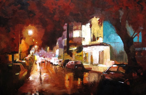 מוטי שובל | Motti Shoval, Oil on canvas, 60 by 90 cm