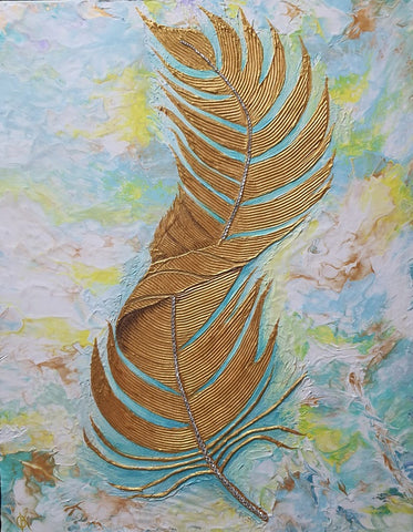 אולגה קוגן | Olga Cogan, Acrylic and texture on canvas, with added glass rhinestones, 50 by 40 cm
