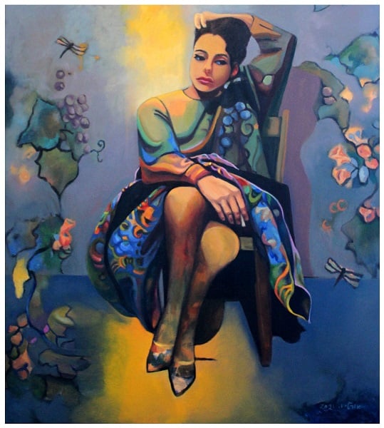 אורלי וכטל | Orly Wachtel, Oil on canvas, 90 by 80 cm,