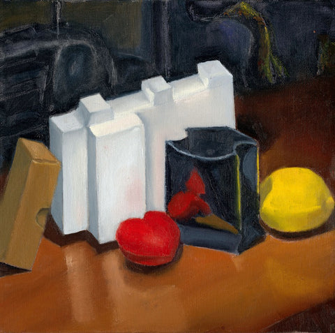 אלה שמעוני | Ella Shimoni, The main thing is the heart, oil on canvas, 35 by 35 cm