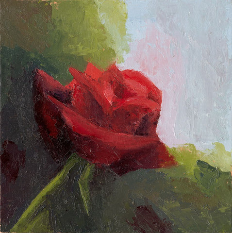 אלה שמעוני | Ella Shimoni, oil on canvas mounted on wood, 30 by 30 cm.