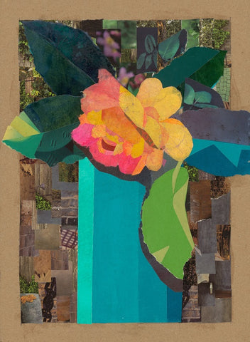 אלה שמעוני | Ella Shimoni, collage on thick paper, 35 by 26 cm