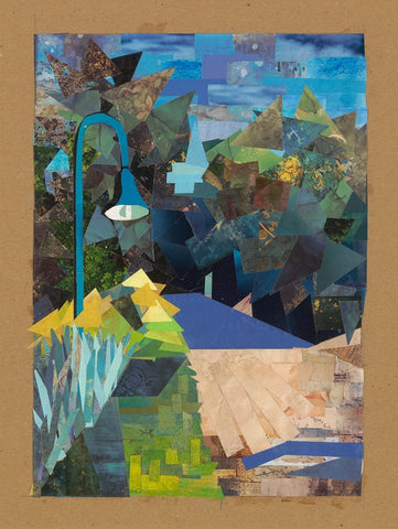 אלה שמעוני | Ella Shimoni, collage on thick paper, 60 by 30 cm